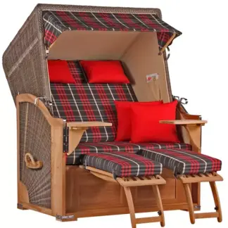 Strandkorb Nordstrand Teak PE grey Dessin 529*