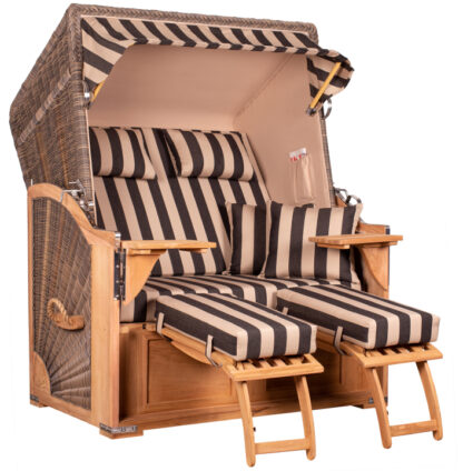 Strandkorb Nordstrand Teak PE grey Dessin 581*