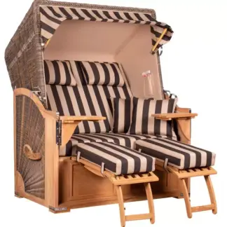 Strandkorb Nordstrand Teak PE grey Dessin 581*