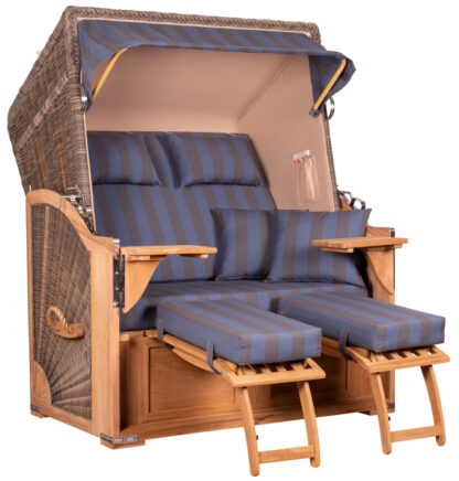 Strandkorb Nordstrand Teak PE grey Dessin 582*
