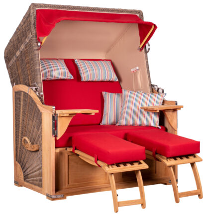 Strandkorb Nordstrand Teak PE grey Dessin 585*