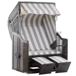Strandkorb Profi Ostsee Poel PVC grey Dessin 989*