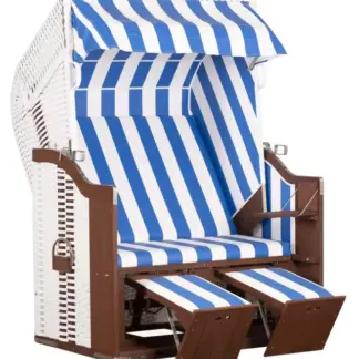 Strandkorb Profi Ostsee Poel PVC white Dessin 991*