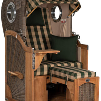 Strandkorb Rantum Single Bullauge Teak PE Grey Dessin 510*