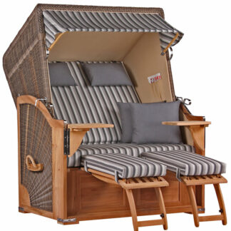 Strandkorb Seeblick Teak PE Grey Dessin 545*