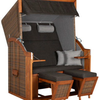 Strandkorb Tinnum Pinie PE griseum Dessin 572*