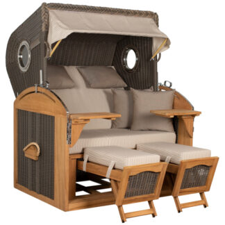 Strandkorb Werdum XL Teak PE Grey Dessin 510*