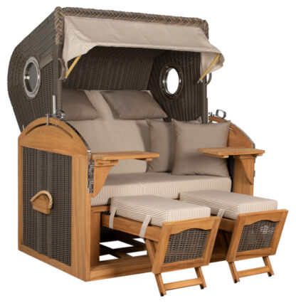 Strandkorb Werdum XL Teak PE Grey Dessin 510*