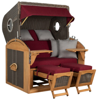 Strandkorb Werdum XL Teak PE Grey Dessin 594*