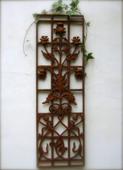 Türgitter mit Glockenblume, sehr schönes Gitter für Haustür, Jugendstil-Art Deco*