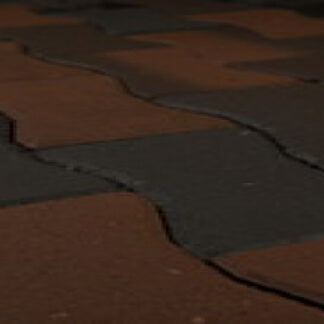 Verbundpflaster Schwalbenschwans, braun/schwarz*