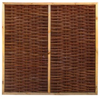 Weidenzaun auf Rahmen 180x180cm*