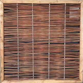 Weidenzaun robust auf Rahmen 180x180cm*